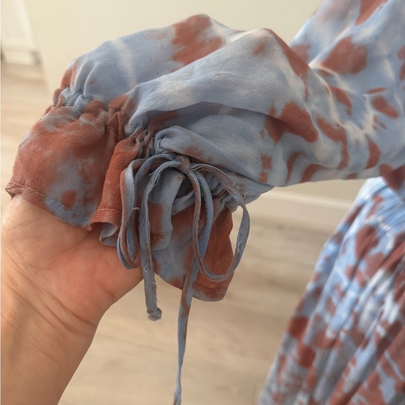 Young, Fabulous & Broke Long Sleeve Boho Tie-Dye Maxi Dress - Picture 3 of 12